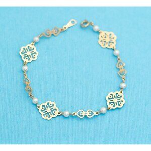Vintage Floral Bracelet by Avon - 8 inch - N27